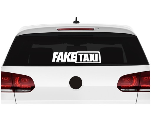 НАСТОЯЩАЯ ПОДДЕЛКА ТАКСИ наклейка на окно автомобиля забавная XL * 60 см * Цвета