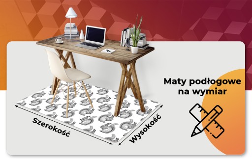 Do wnętrz mata ochronna dekoracja Wiewiórki wzór