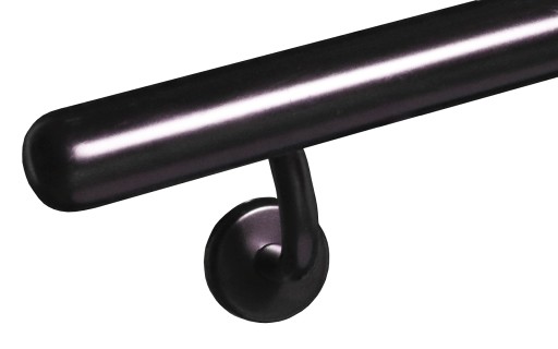 Poręcz ścienna, schodowa, okrągła L 720cm, czarna, biała, grafit, LOFT
