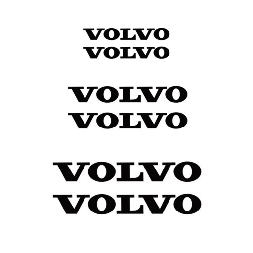 Набор наклеек на суппорты Volvo - черный