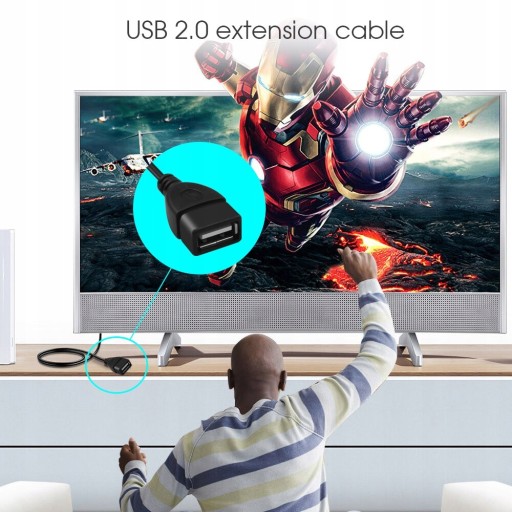 Kebidumei 3-метровый удлинительный кабель USB 2.0 для передачи данных