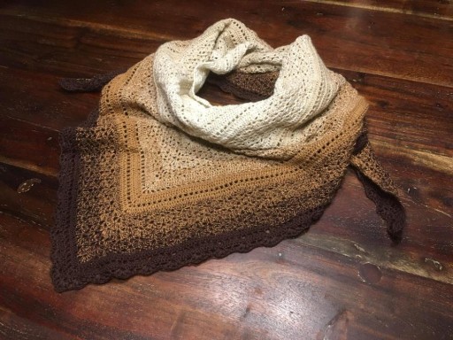 Пряжа Ombre KOKONEK Classic A067 коричневый теплый коричневый теплый бежевый кремовый