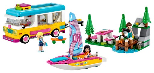LEGO FRIENDS CAMERA CAMPER ПАРУСНАЯ ЛОДКА ДЛЯ КЕМПИНГА 41681