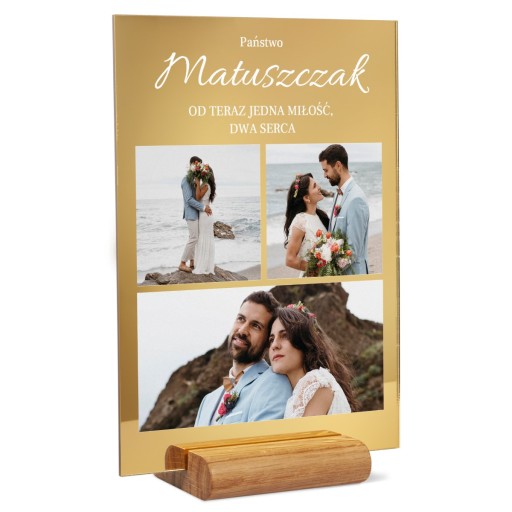 Podziękowanie chrzestnych chrzest komunia ramka