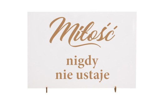 Tabliczki hymn o miłości 30x42 ślub wesele