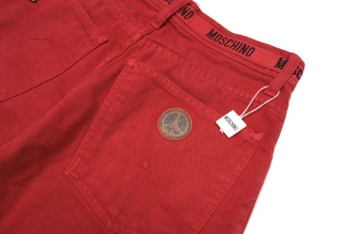 Красные шорты MOSCHINO с завышенной талией и логотипом M 38/ K6