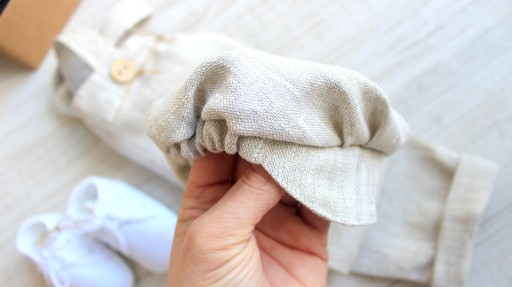 Крестильный костюм льняной/NATURAL BEIGE r68/5czz (свитера Malgosia)
