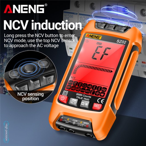 ЦИФРОВОЙ МУЛЬТИМЕТР ANENG SZ02 True RMS 9999 СЧИТЫВАЕТ
