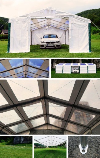 5x16m Galvanized Garage Tent Das 580 S