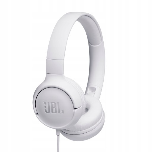 SŁUCHAWKI JBL TUNE 500 NAUSZNE Z MIKROFONEM BIAŁE