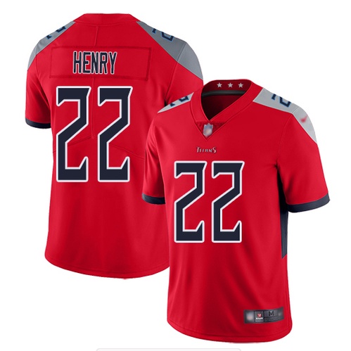 Футбольная майка Tennessee Titans № 22, темно-синяя и белая, 3XL