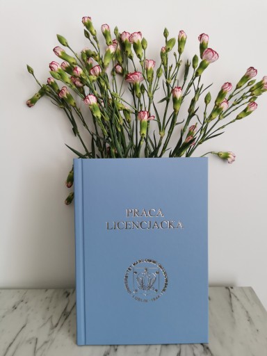 Wydruk i oprawa PRACA LICENCJACKA JASNO NIEBIESKA BABY BLUE do 140 strona