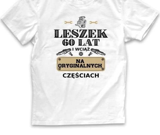T-SHIRT MĘSKI PREZENT URODZINY DOWOLNE IMIĘ WIEK