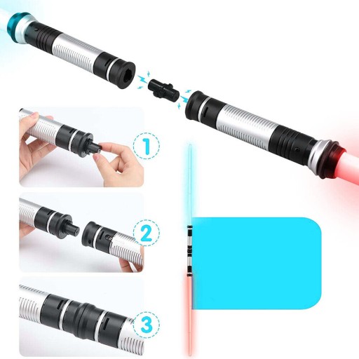 MIECZ LASEROWY DLA DZIECI, ŚWIECĄCA ZABAWKA, PREZENT BOŻE NARODZENIE, 2 W 1