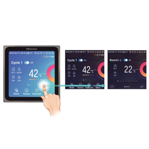 Тепловой насос моноблок 8кВт A+++ Hisense AHZ-080HCDS1 управление приложениями