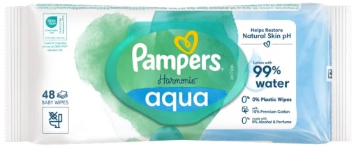 PAMPERS CHUSTECZKI NAWILŻANE HARMONIE AQUA 3x48
