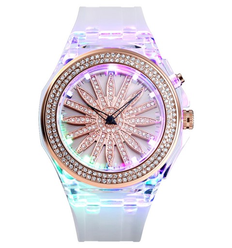 SKMEI LED вращающиеся женские часы zz1