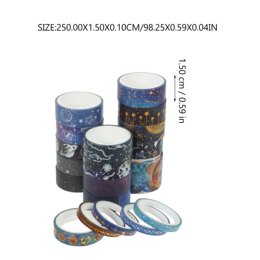 Самоклеящаяся лента Washi 19 рулонов.