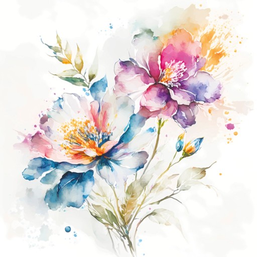 DAISY SERWETKI AKWARELOWE PASTELOWE KWIATY 33X33 CM SDOG 041201 20 SZTUK