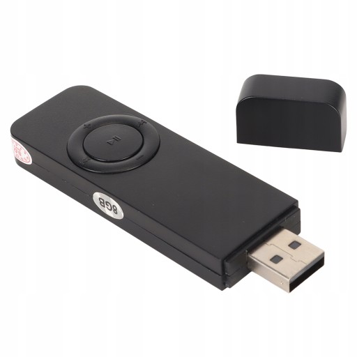 MP3-ПЛЕЕР 8 ГБ USB-НАКОПИТЕЛЬ, ЧЕРНЫЙ