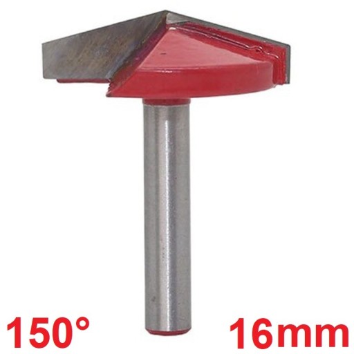 Frez VHM 3D 16mm 150 stopni chwyt 6mm carving