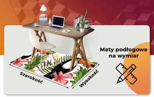 Do sypialni winylowa mata ochronna Tukan i Ananas