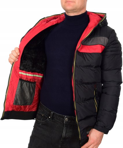 KURTKA ZIMOWA MĘSKA AH55160C OCIEPLONA PUCHOWA 3XL