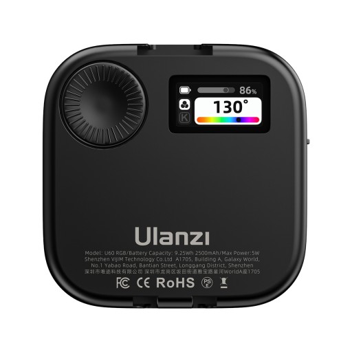 Lampa LED Ulanzi U60 RGB na Magens Klips 1/4'' ISO do Telefon Aparat Kamera