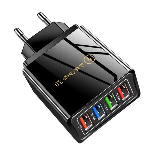 БЫСТРОЕ ЗАРЯДНОЕ УСТРОЙСТВО ДЛЯ ТЕЛЕФОНА QUICK CHARGE 3.0 4X USB 3.5A