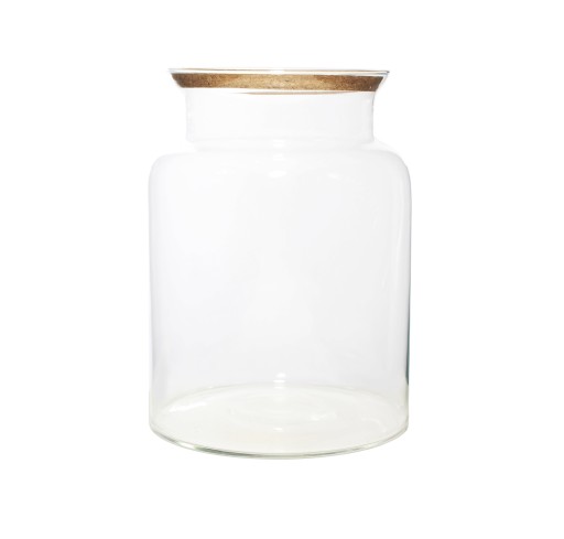 Набор Ваза стеклянная Jar M- H24 + пробка Лес на солнце