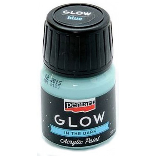 СВЕТЯЩАЯСЯ В ТЕМНОТЕ акриловая КРАСКА Glow blue 30 мл - Pentart