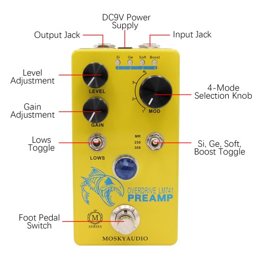 MOSKYAudio Distortion/Overdrive/Preamp для гитары
