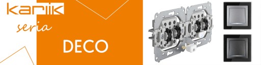 Karlik DECO Soft Ramka poczwórna czarny mat 12DRSO