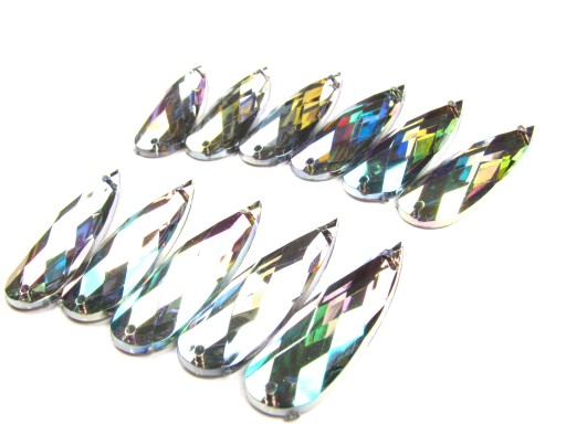 CYRKONIE DO PRZYSZYCIA ŁZA 5szt. 30x10mm