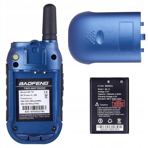 Baofeng BF-T6 Рация USB VOX Светодиодный фонарик Łoki Toki