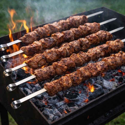 ШПАЖКИ ДЛЯ ШАШЛЫКОВ И МЯСА НА ГРИЛЕ, 6 ШТ., 60 см, НЕРЖАВЕЮЩИЕ