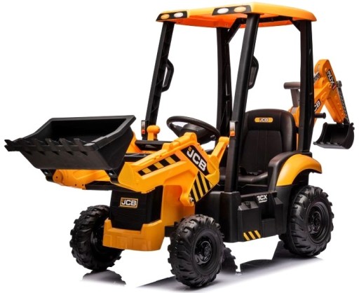 Аккумуляторный экскаватор JCB с желтым ковшом