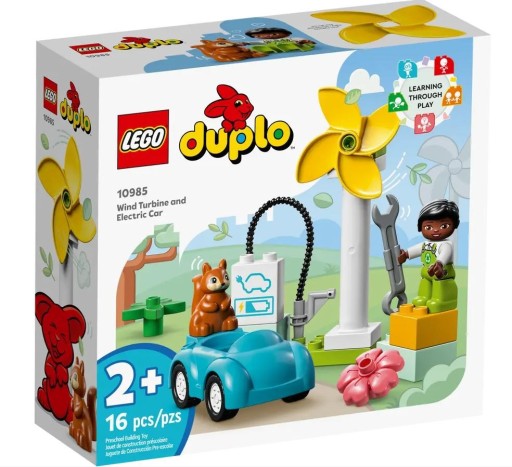 LEGO DUPLO 10985 АВТОМОБИЛЬ ЭЛЕКТРА ВЕТРОВАЯ ТУРБИНА