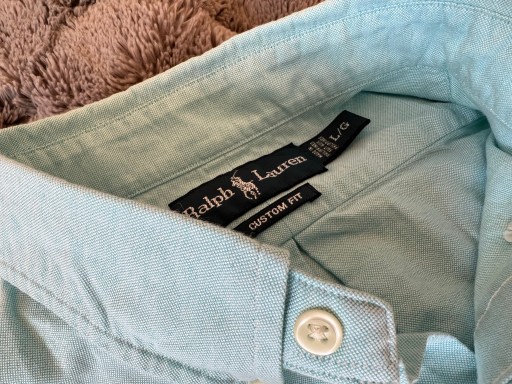 Бирюзовая рубашка-поло от Ralph Lauren L / 2949n