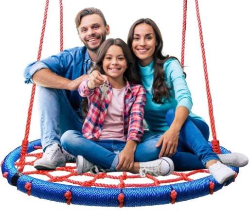 КАЧЕЛИ ГНЕЗДО АИСТА 120см до 150кг STRONG N из толстых веревок