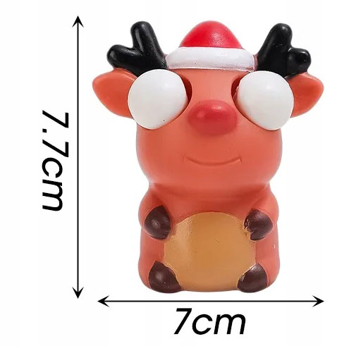ZABAWNY GNIOTEK ŚWIĄTECZNY ŚMIESZNA ZABAWKA Z WYSKAKUJĄCYMI OCZAMI SQUISHY
