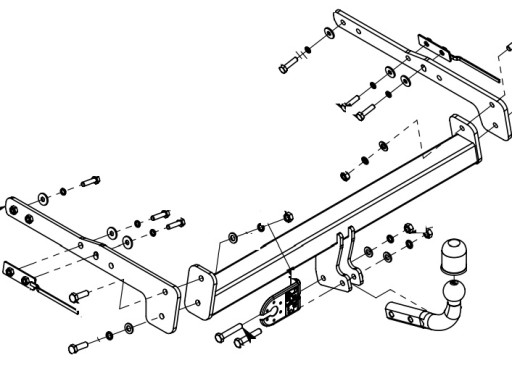 HAK HOLOWNICZY FORD GALAXY 3 III 2006-2015 S-MAX MODUŁ 7 PIN