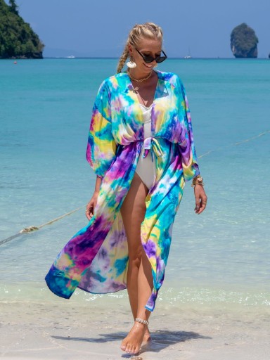 ПАРЕО для пляжа, платье ПОЛЕТ, длинная накидка, женская туника SUMMER BOHO