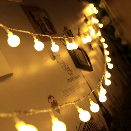 УЛИЧНЫЕ САДОВЫЕ ЛАМПЫ 50LED ТЁПЛЫЙ БЕЛЫЙ -15м