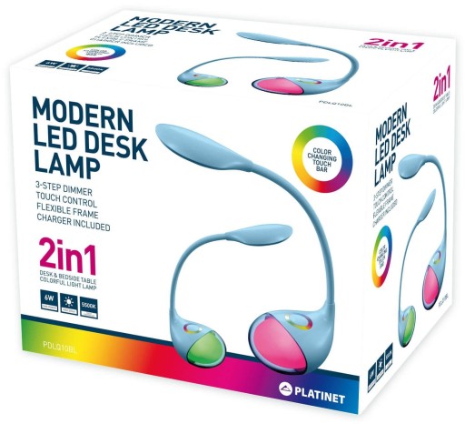 Настольная лампа ночник 2в1 LED 6Вт RGB 5500К разноцветная ПОДСВЕТКА