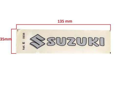 НАКЛЕЙКА SUZUKI СЕРАЯ 0938 CAT-E
