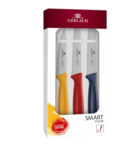 Набор Gerlach из 3 ножей Smart Color.