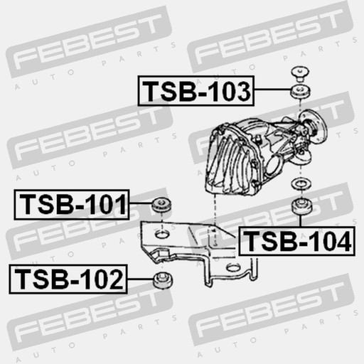 ВТУЛКА ДИФФЕРЕНЦИАЛА TOYOTA CAMI J100E,J102E,J122E