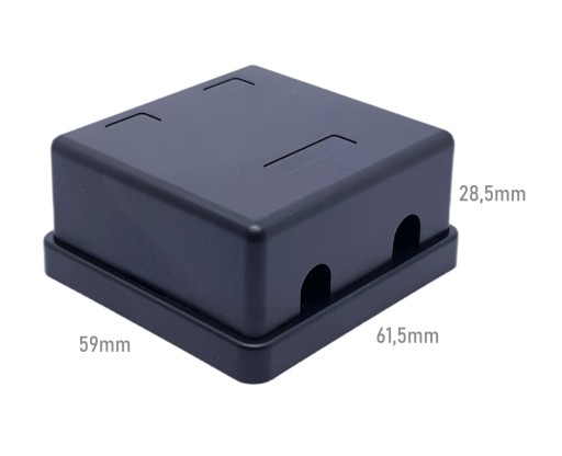 Gniazdo podwójne czarne KAT.6 UTP RJ45 - ANTENOWE SAT F HQ Premium