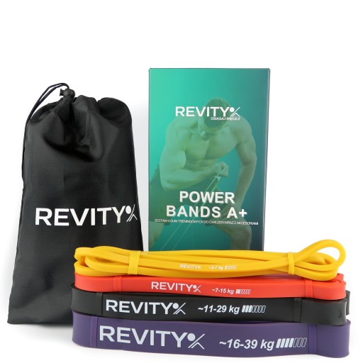 ZESTAW 4 GUM DO ĆWICZEŃ POWER BAND + 5 GUM TAŚM OPOROWYCH MINI BAND PREMIUM